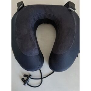 Cabeau Black Premium Memory Foam Travel Neck Pillow Adj Fit Jersey Knit Fabric